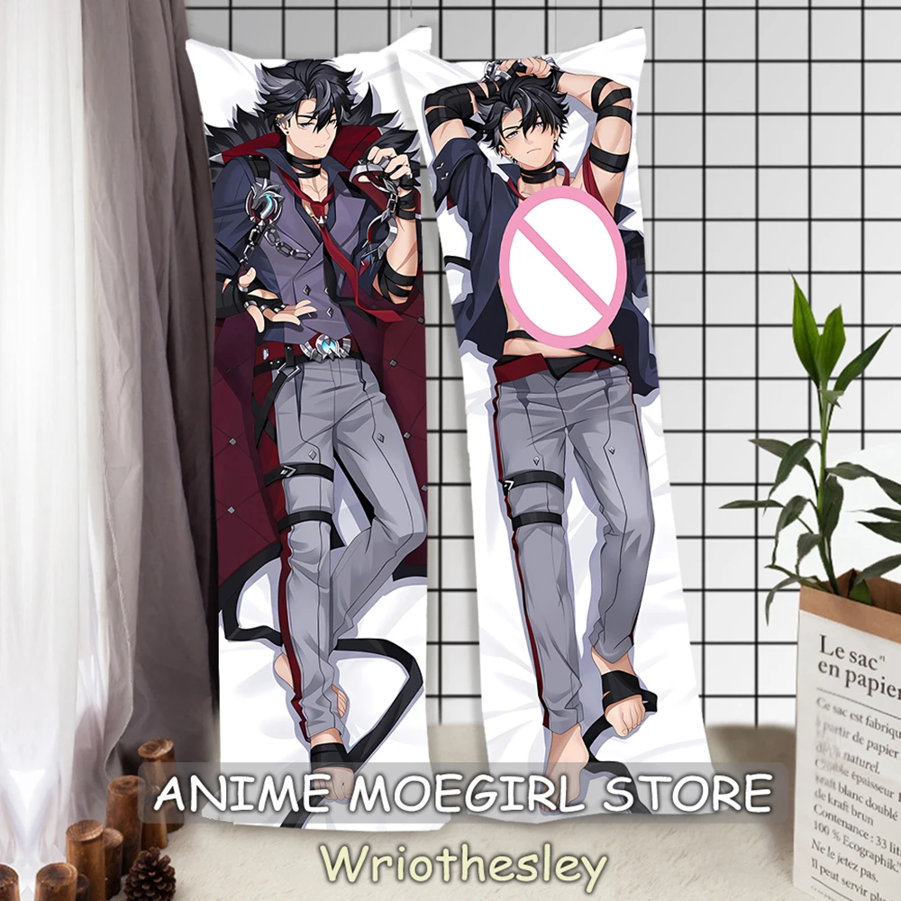 Game Genshin Impact Wriothesley Dakimakura Pillowcase Scaramouche Cartoon Bodypillow Cover Personalizar Anime Genshin Pillowcase