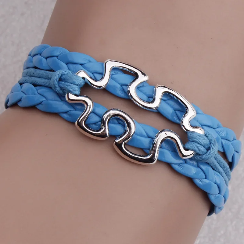 New Autism Puzzle Bracelet Infinite Woven Bracelet Creative Fashion Jewelry Women Gift Pendant Christmas