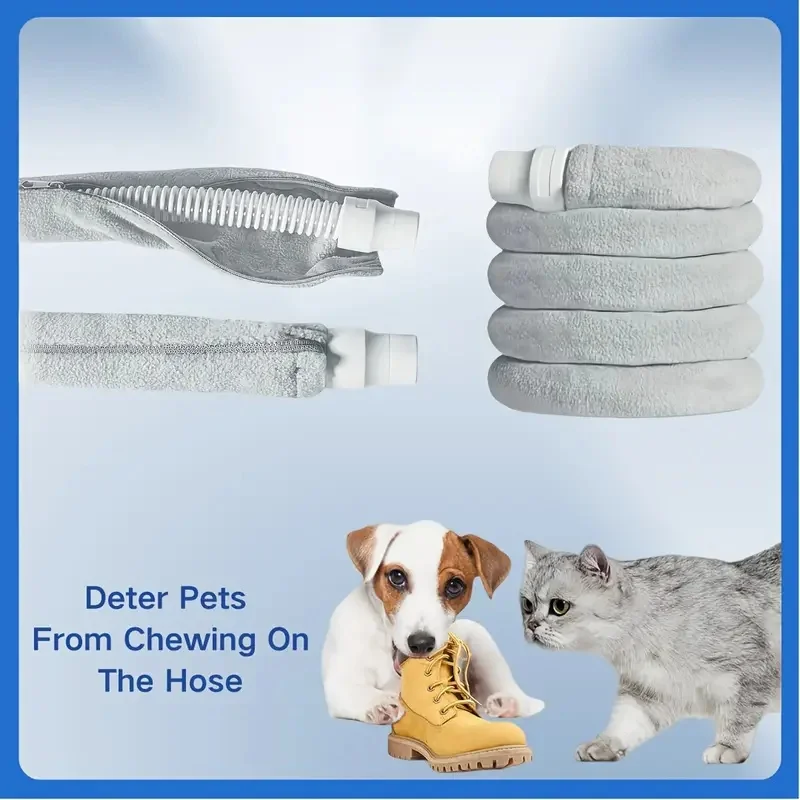 Soft ＆ Washable CPAP Hose Tube Cover CPAP Hoses Zippered Tubing Wrap Piple Protector CPAP Accessory Prevent Noise Condensation