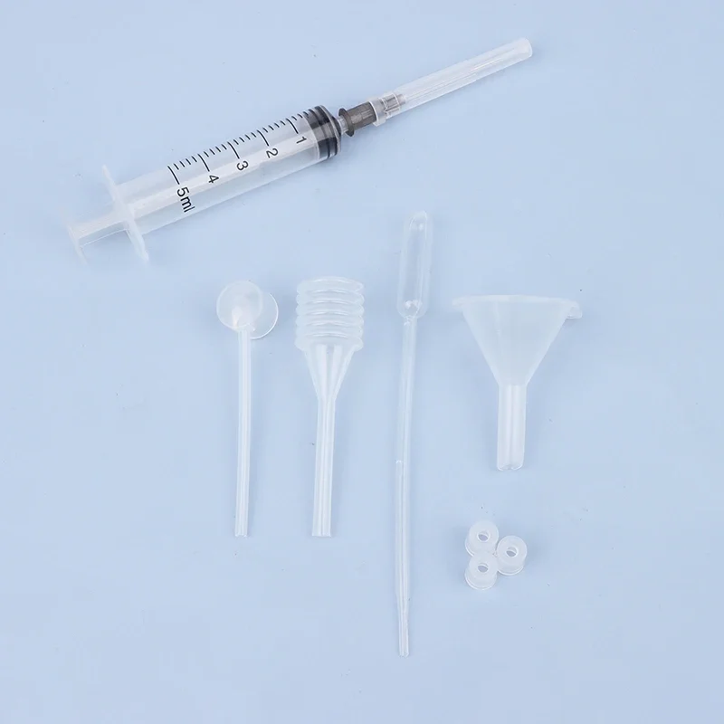 8units/Set Perfume Refill Tools Set Plastic Diffuser Syringe Straw Dropper Funnel Spray Dispensing Required Cosmetic Tools
