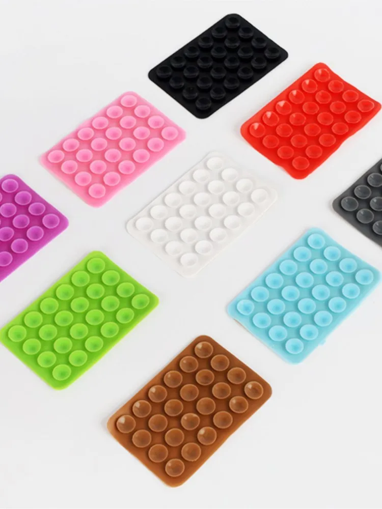 Ventouse en silicone double face pour fixation de téléphone portable, ventouse adhésive en caoutchouc de silicone pour fixation automobile