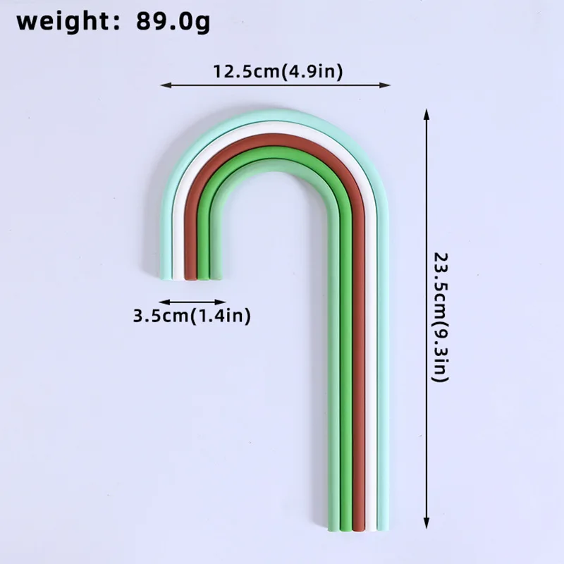 Lebhafter Regenbogen-Kuchenaufsatz, Mehrzweck-Dekor für Hochzeiten, Babypartys, Geschlecht offenbaren und Kindergeburtstagsfeiern (Unisex-Design) – Detail 8
