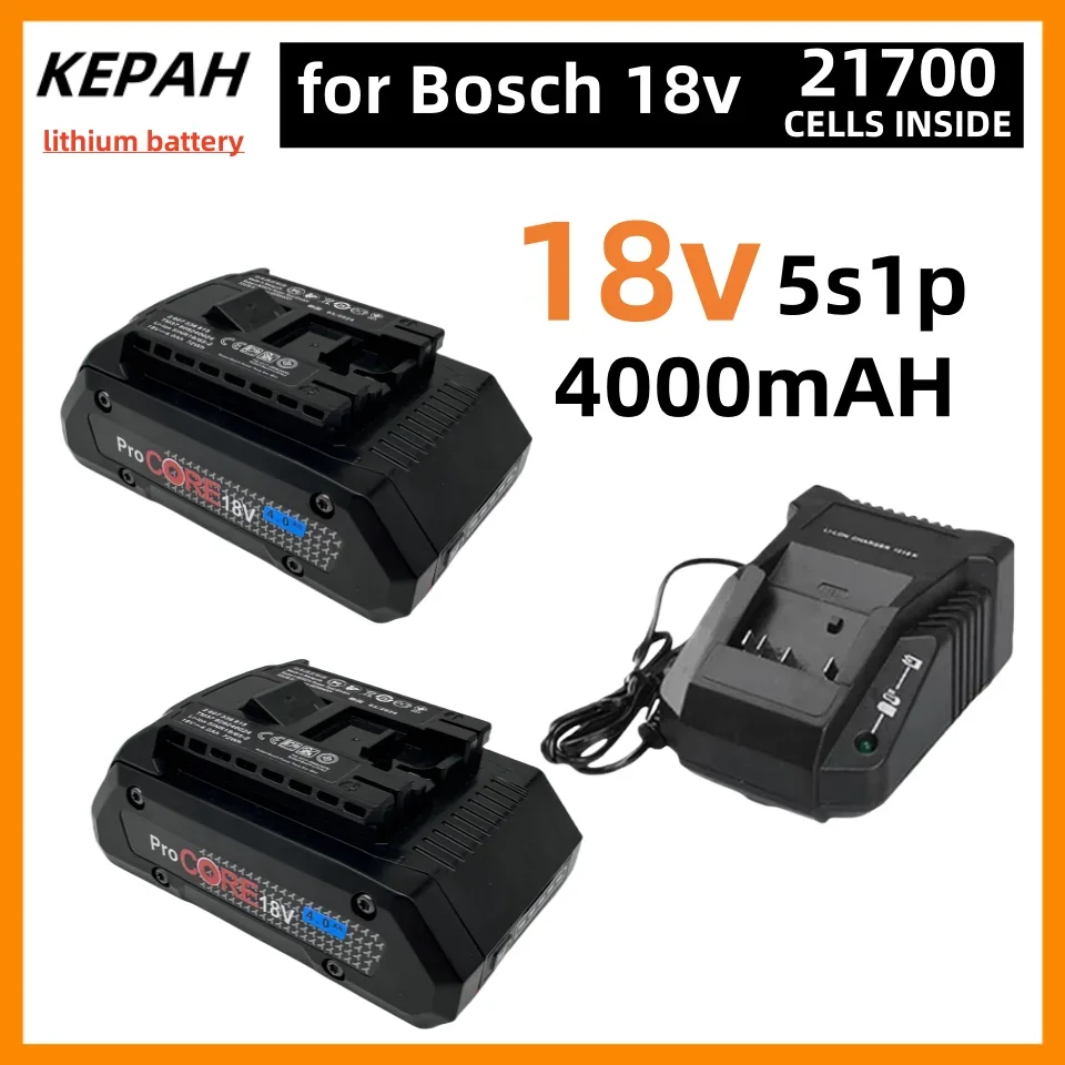 

For Bosch 18V 21700 cordless tools BAT609 BAT618 GBA18V high power 5C power cell 18V 5S1P 4000mAH ProCORE replacement battery