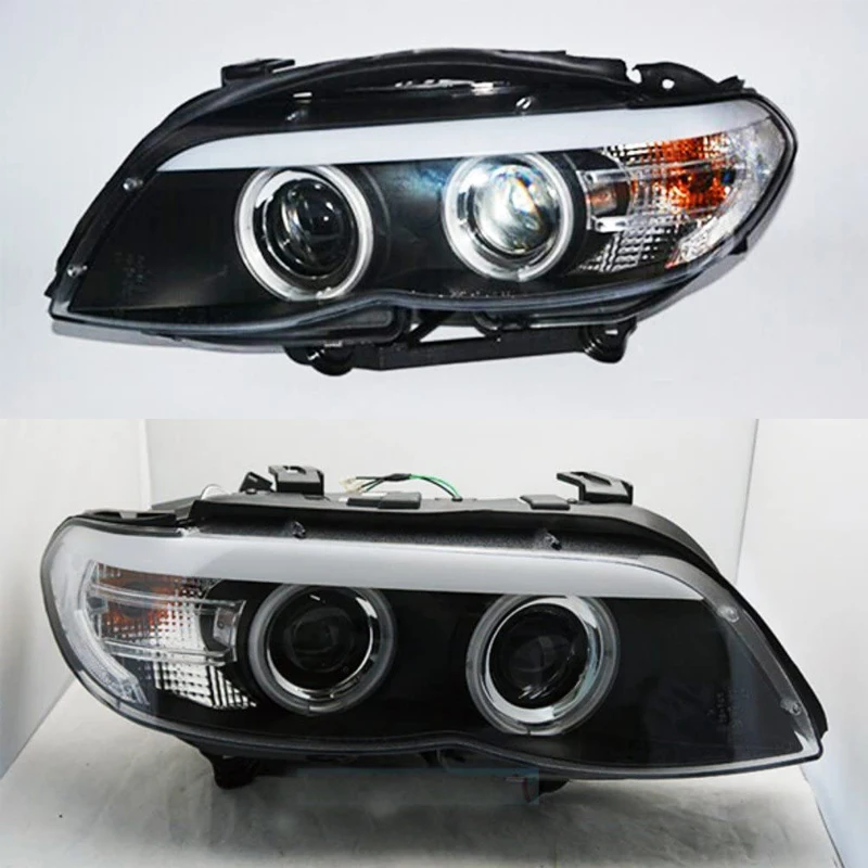 

Передние фары для BMW X5 E53, черный корпус, 2004-2006 год, SN