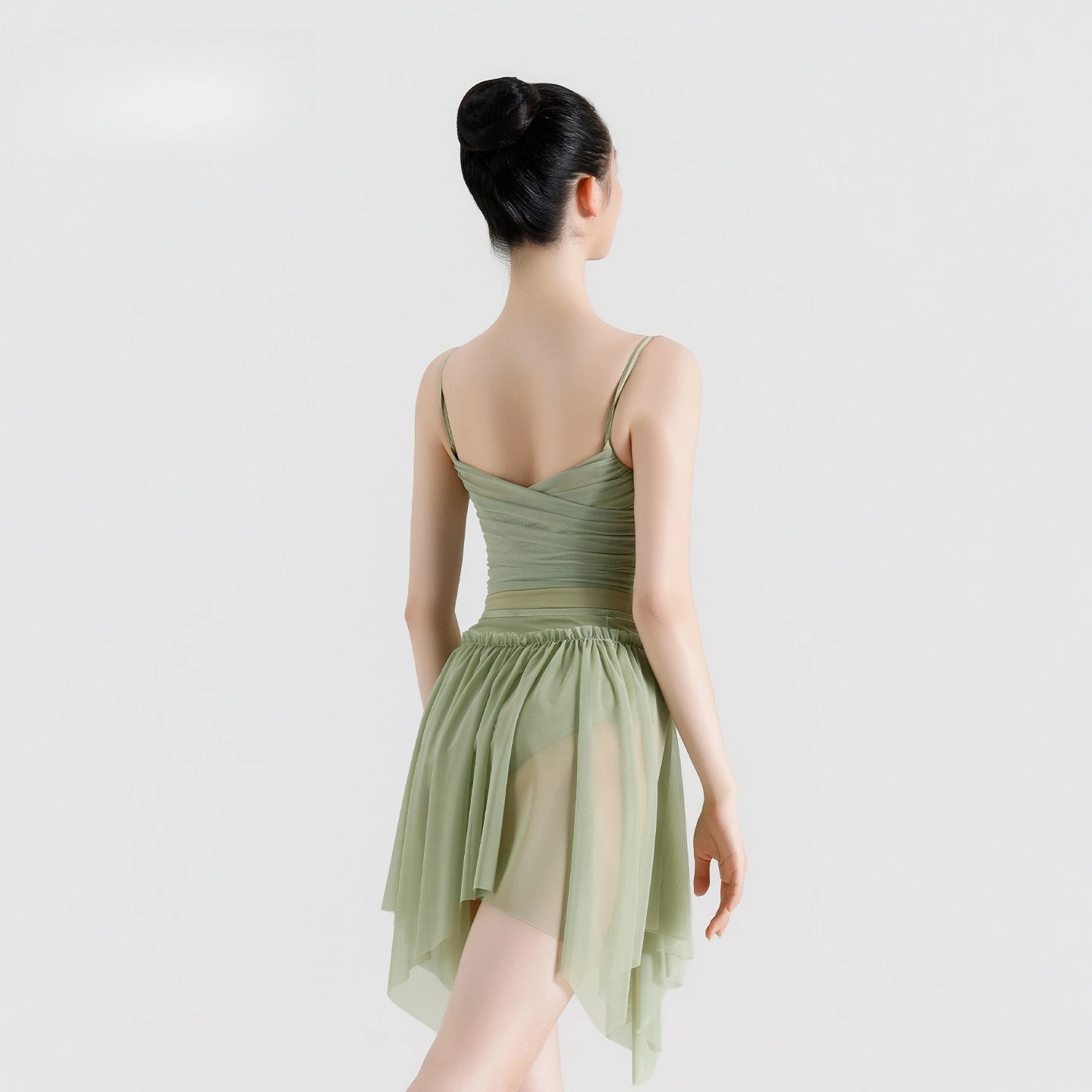 الباليه ملابس رقص الجمباز المعاصرة المهنية الكبار تقسم حزام ارتداءها ممارسة امتحان الجسم التدريب الجمباز ارتداء #4