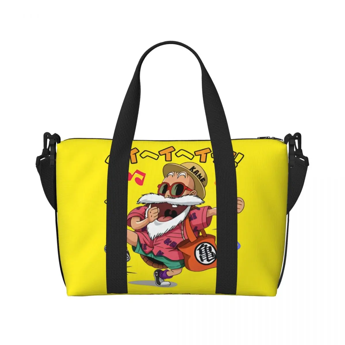 

Custom Large D-Dragon B-Ball Masters Roshis Tote Bag Women Retro Print Shopper Shoulder Gym Beach Travel Bag