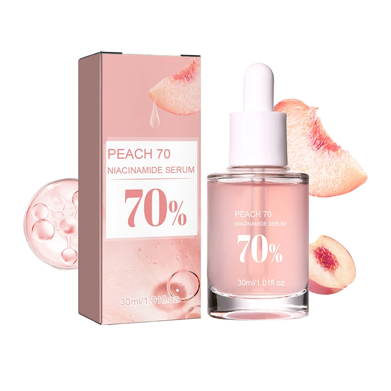 Peach 70% Niacinamide Serum 30ml Moisturizing Prevent Dryness Facial Essential Oil Increasing Elasticity Smooth Soften Skin Care