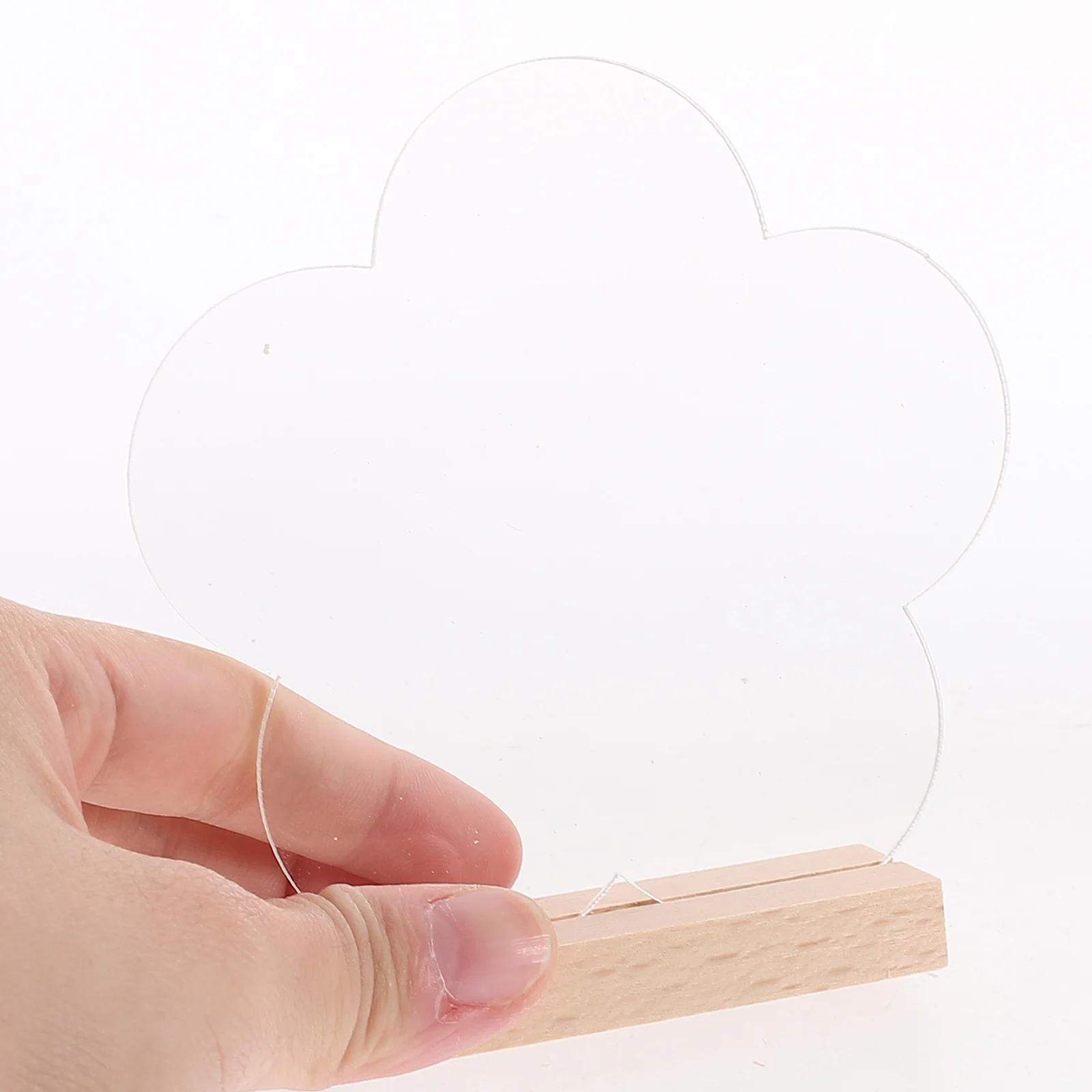 

4pcs Acrylic Tabletop Desktop nament Notepad Wedding Banquet Party Sign Number Holder Seat Marker Whiteboard Office