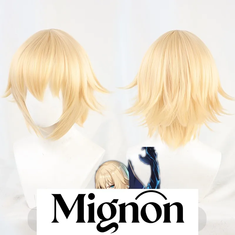 

Genshin Impact Dainsleif Косплей Парик Путешественник Желтый Перевернутый В наличии