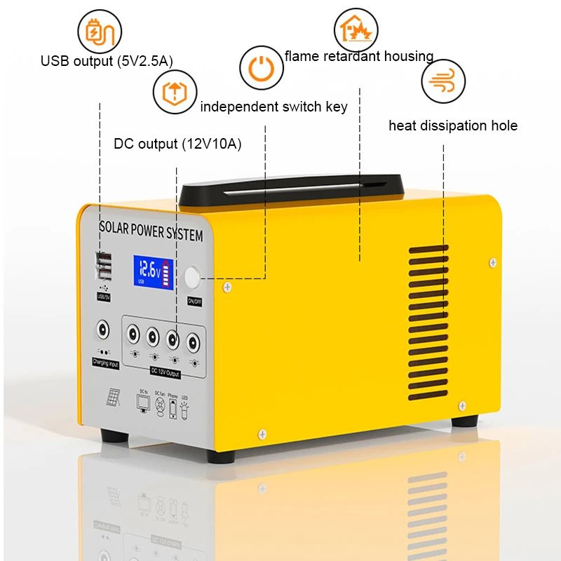 Portable Solar Power Station Outdoor DC USB Mobile Power Supply 84Wh 128Wh 144Wh Solar Generator High Power Energy Storage