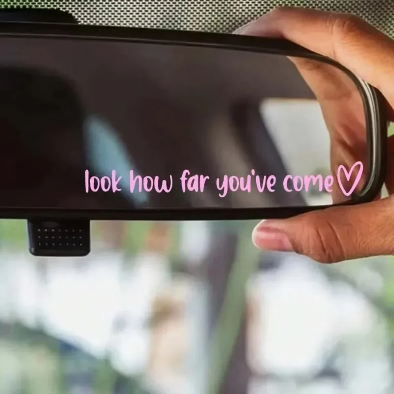 Look How Far You've Come Inspirational Quote Vinyl Sticker Waterproof Decal for Mirror Motorcycle Laptop Glass Decor Accessories