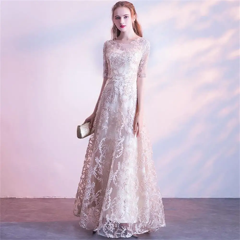 

DSP Customise Elegant A Line Half Sleeves Prom Dresses 2025 Formal Dress for Special Occasions Evening Party Dresses Long