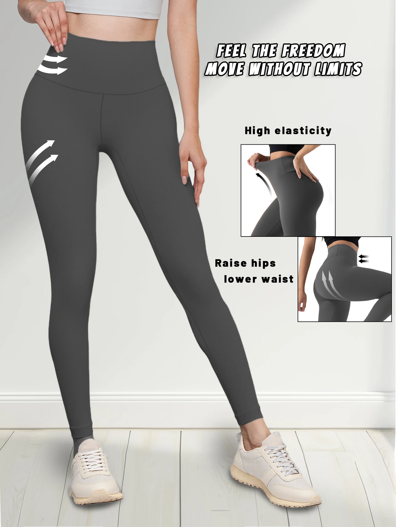 Women's Gym Yoga Leggings High Waist High Stretch Tummy Control Butt Lifting Pants for Workout Fitness Running Training