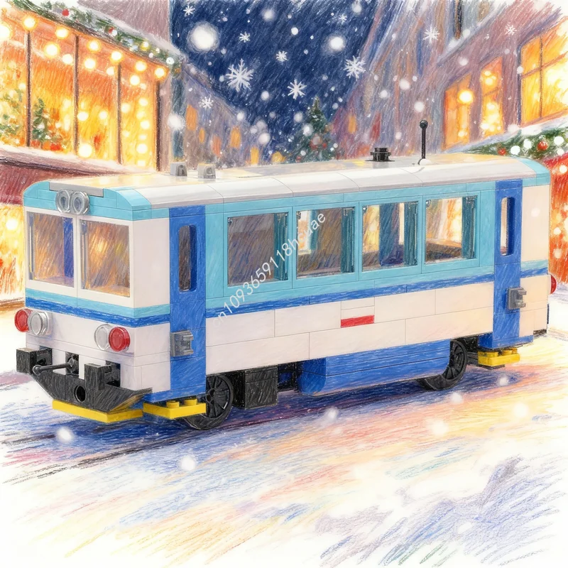 

354pcs MOC Motorised Passenger Carriage Train RC Model Building Toy Blocks Architecture Christmas Gifts Creative Idea Education