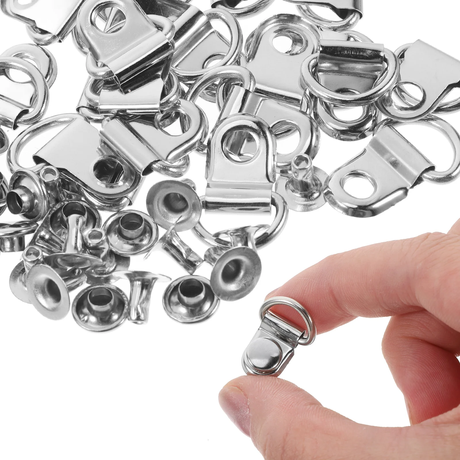 

30 Sets Carabiner Accessories Reusable Buckles Handbag Shoe Buttons Zinc Alloy Stainless Steel for Bags