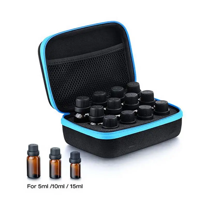Compartment Essential Oil Bag 12 Bottles 5ML 10ML 15ML Perfume Oil Storage Box Travel Portable Essential Oil Organizer