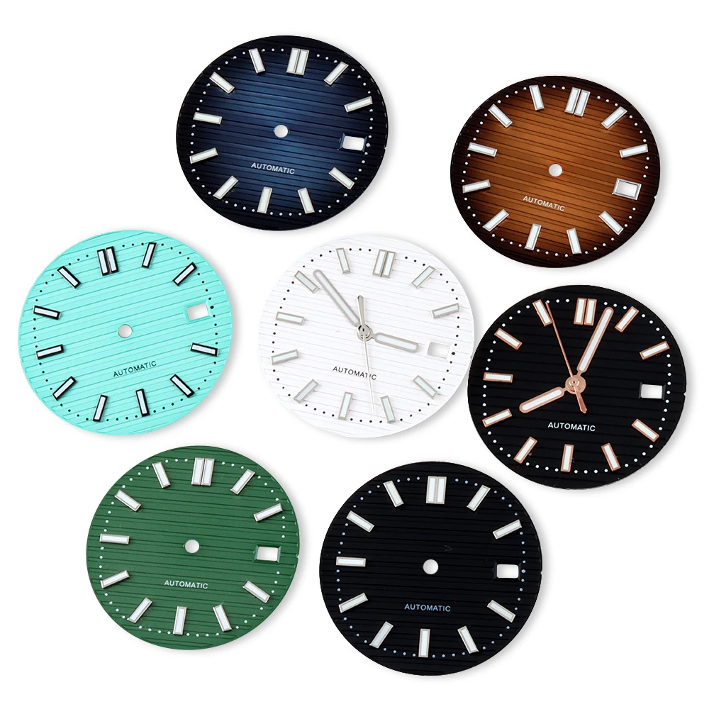 

29.8mm NH35 Dial Fit Nautilus Dial For NH35 NH36 Movements High Quality NH35 Accessories Green Luminous Watch Dial Replace Parts