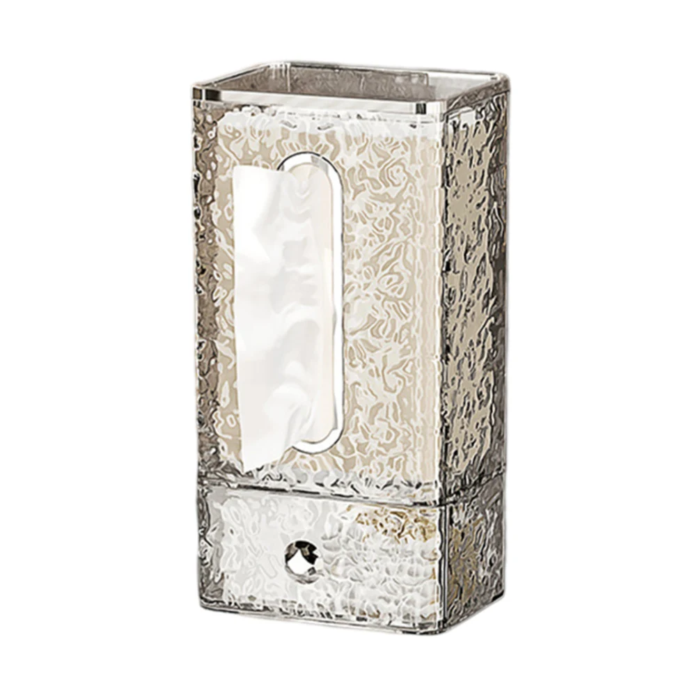 1pc Wall-mounted Face Towel Storage Box Space-saving Household Light Luxury Style Inverted Drawer Box For Bathroom Kitchen