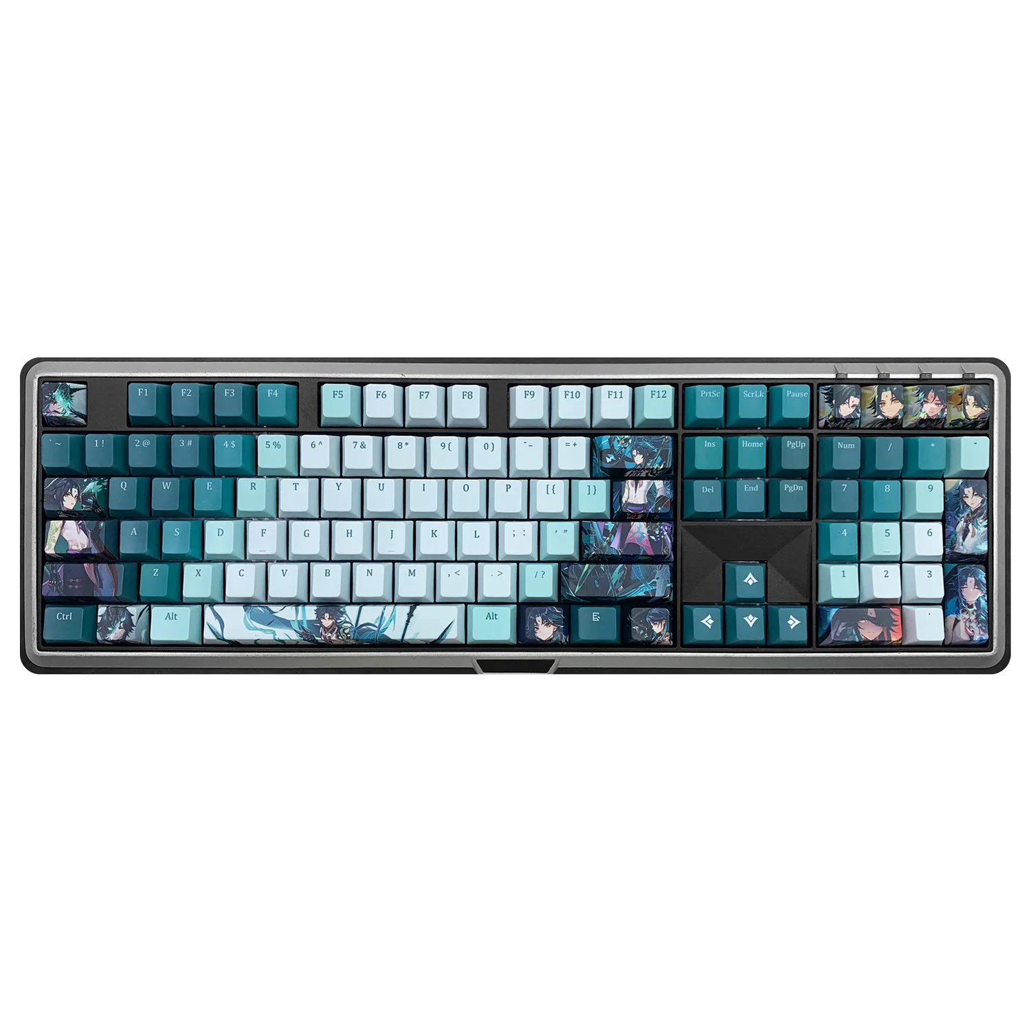 Kenop dampak Genshin Xiao PBT Keycap pewarna termal sublimasi profil Cherry MX sakelar silang untuk Keyboard mekanik hadiah Otaku