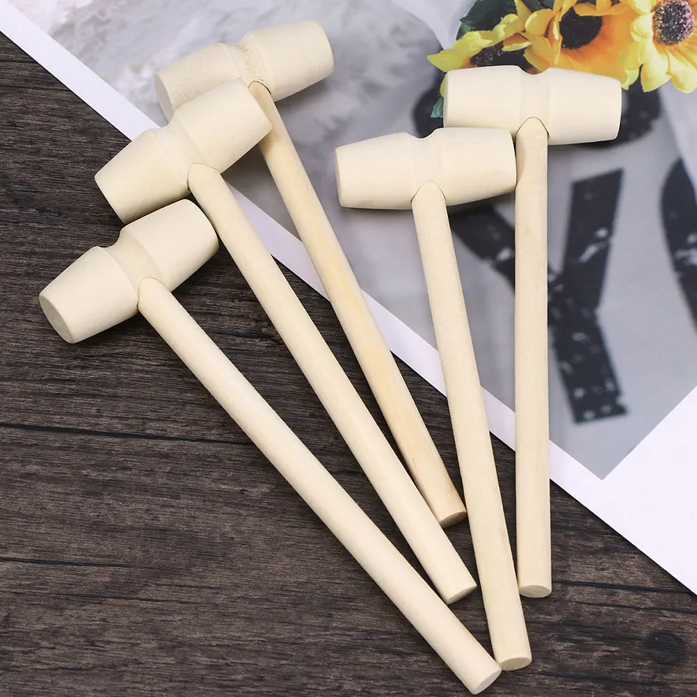 

20pcs Mini Wooden Hammer Mallet For Baby Hand Eye Coordination Educational Gift Toddler Infant Wood Beat Creative Pounding