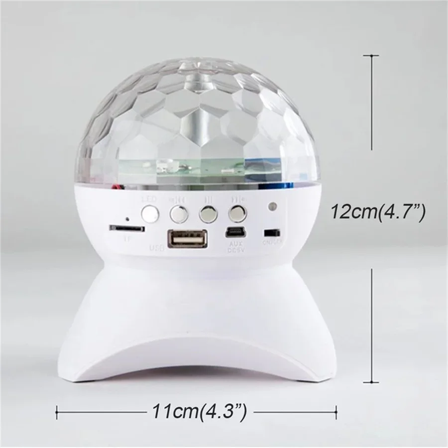 جديد LED كريستال ديسكو الكرة تأثير ضوء المرحلة USB قابلة للشحن اللاسلكية BT المتكلم الإسقاط أضواء ليلية لديكور المنزل الطرف #6