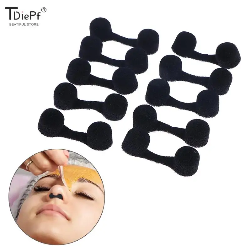 10PCS Sponge Anti-pollution Tanning Nasal Plug Spray Nose Filters Sponge Black/White Nose Filter