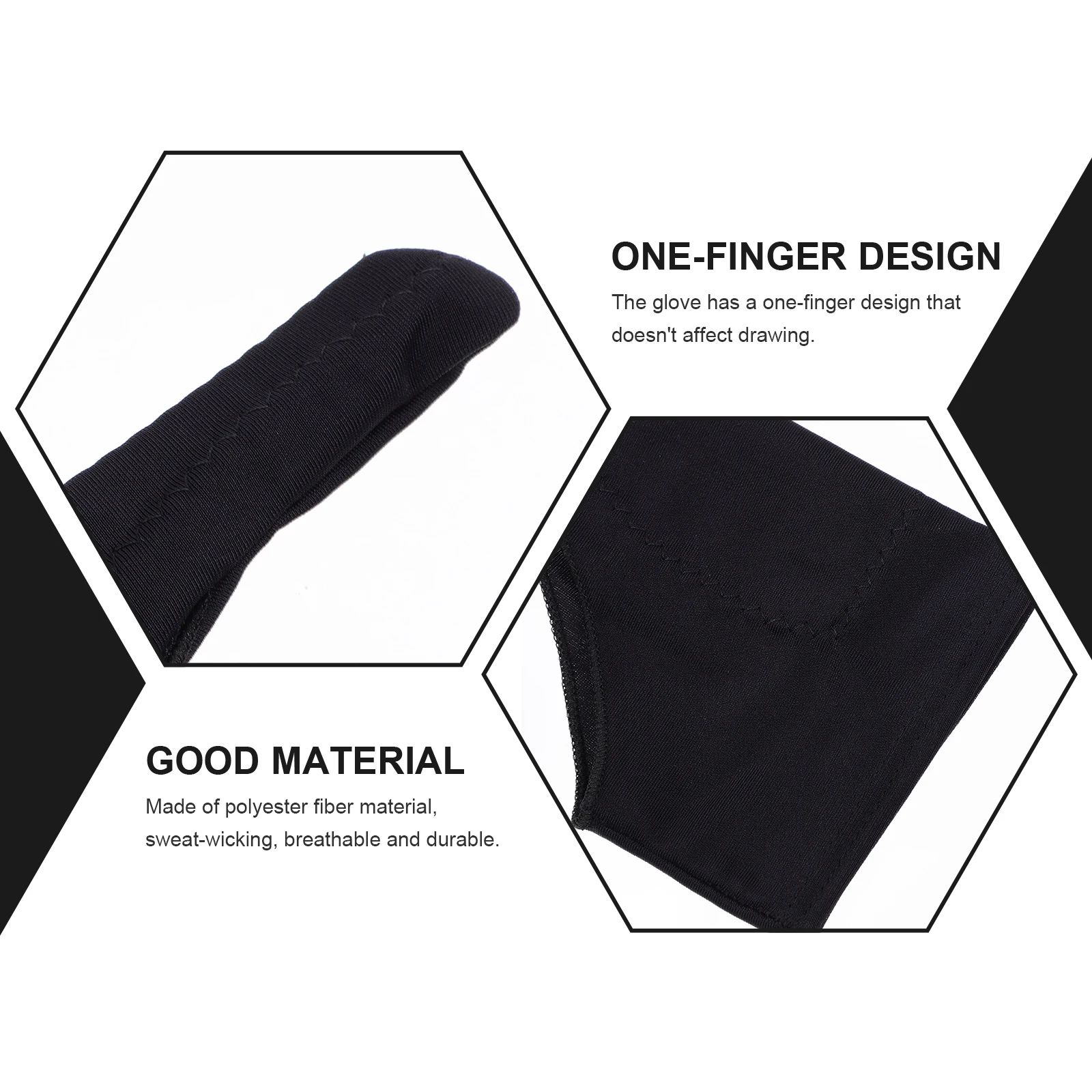 

4Pcs Drawing Gloves Single Finger Palm Rejection Anti-Skid Digital Art Glove Sweat Absorption Compatible Passive Active Pens