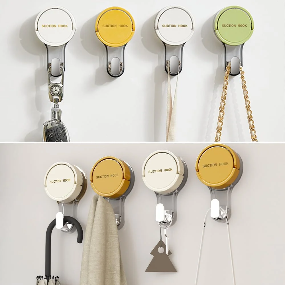 

Vacuum Suction Cup Hooks, Waterproof Wall Hanger, Kitchen Towel Hook, Bathroom Shower Hanger, Traceless Hooks, No-Drill