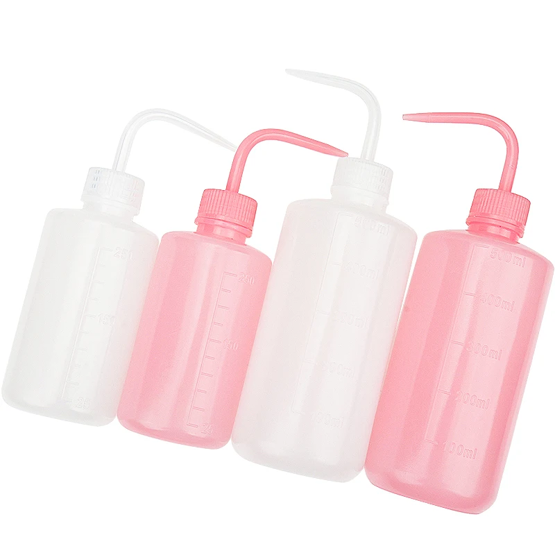 Flcopropriété de lavage en plastique transparent pour extension de cils, bouteille de lavage propre, lavage par soufflage, lavage de tatouage,