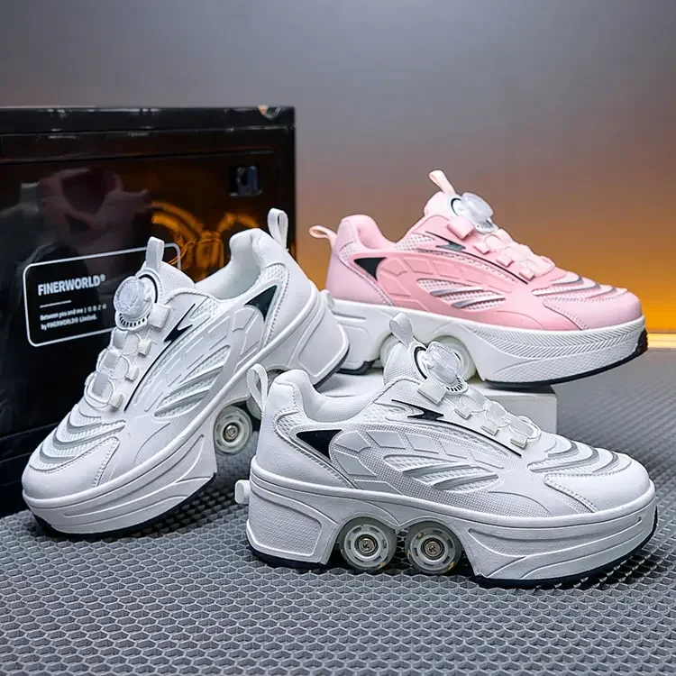 

2025 Four-wheeled Led Luminous Roller Skates Four-wheeled Retractable Teenagers Roller Skates Waterproof Luminous Roller skates