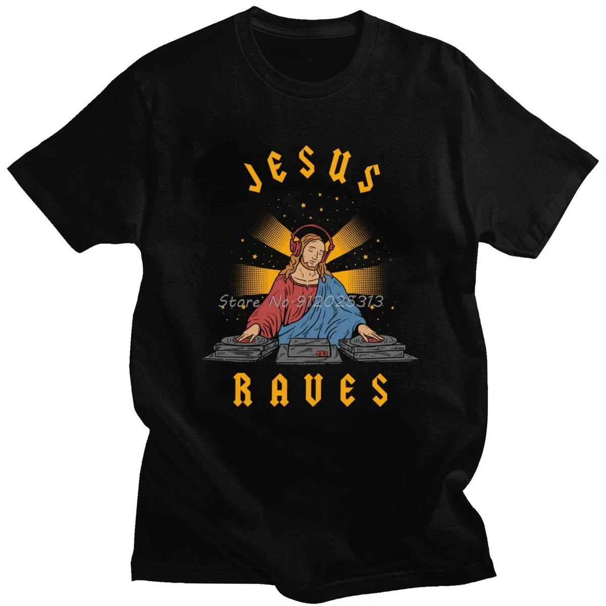 Cool Jasos Raves DJ T Shirt Man Cotton Fashion Designer Tee Tops Short Sleeve Harajuku Tshirt Streetwear T-shirt Clothing Gift