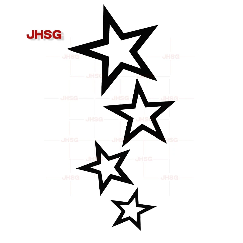 

JHSG Star Car Sticker Vinyl Car Sticker Waterproof Sticker Car Truck Bumper Rear Window No Background Decorative Decal PVC