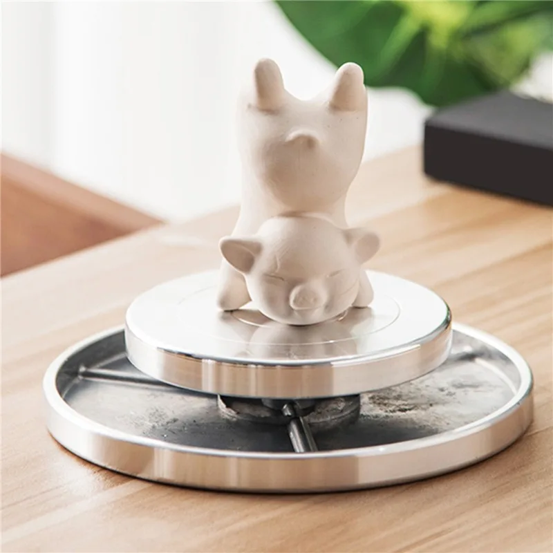 Pottery Turntable Sculpture Turntable Hand-Made Model Base Mounting Table Cake Bonsai Baking Paint Iron Double-Sided Rotating