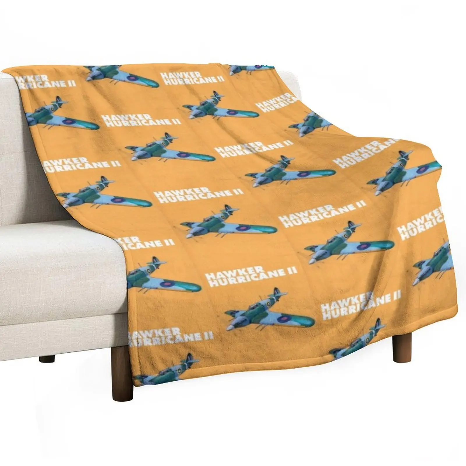

RAF Hawker Hurricane by Dennis Weber of ShreddyStudio Throw Blanket Soft Plaid Decorative Throw Bed covers Blankets