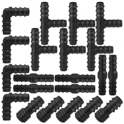 KESLA 10PCS 16mm Barbed Elbow Coupling End Plug Connector for Micro Irrigation 1/2'' PE Tubing Hose Drip Fitting Garden Watering