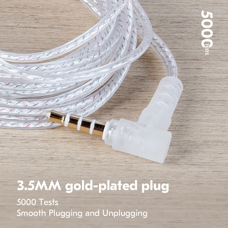 CCZ UP01 Plus 2M OFC Silver Plated Upgraded Cable 3.5MM gold-plated plug 0.75MM Gold-plated Pin Comfortable wearing experience