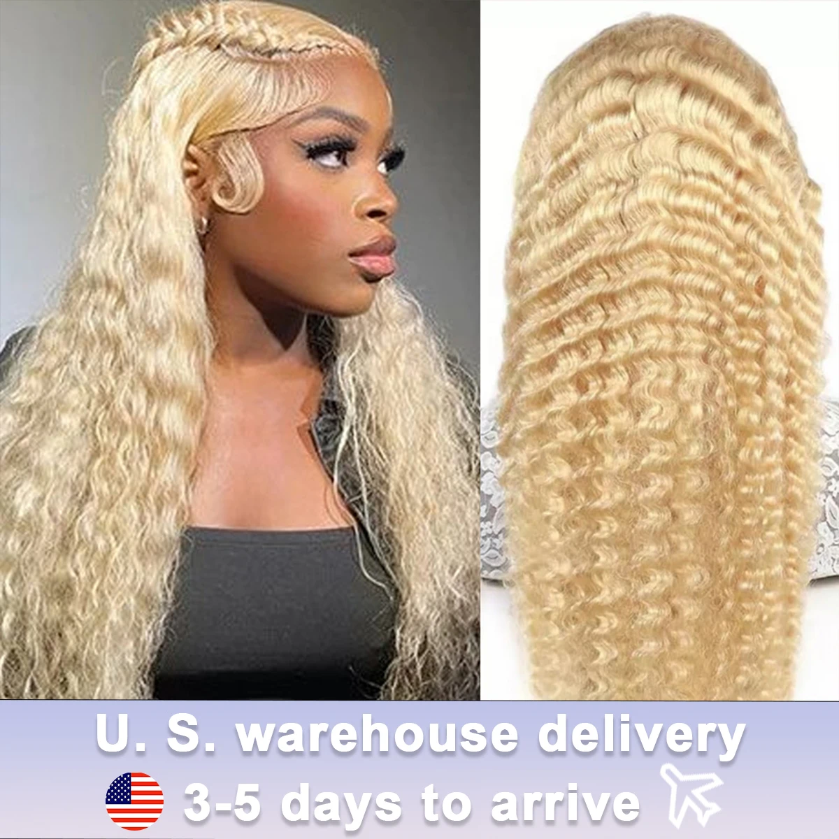 613 Blonde Glueless FrontaCurly Lace Front Wigs 13x4 Deep Curly Human Hair Wigs Fall Colored 13x6 HD Deep Wave Lace Frontal Wigs