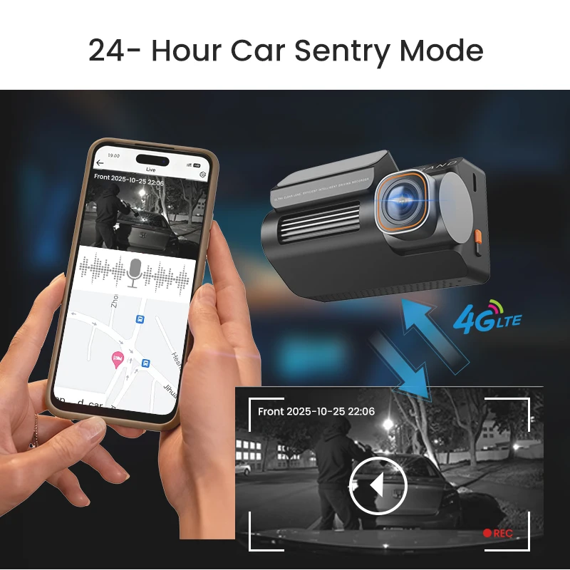 2026 Newest 3CH 4G LTE Car Dash Cam 2K Front +IR Cabin +Rear Camera with GPS ADAS BSD WiFi Auto DVR Recorder Fit for Fleet CMSV6