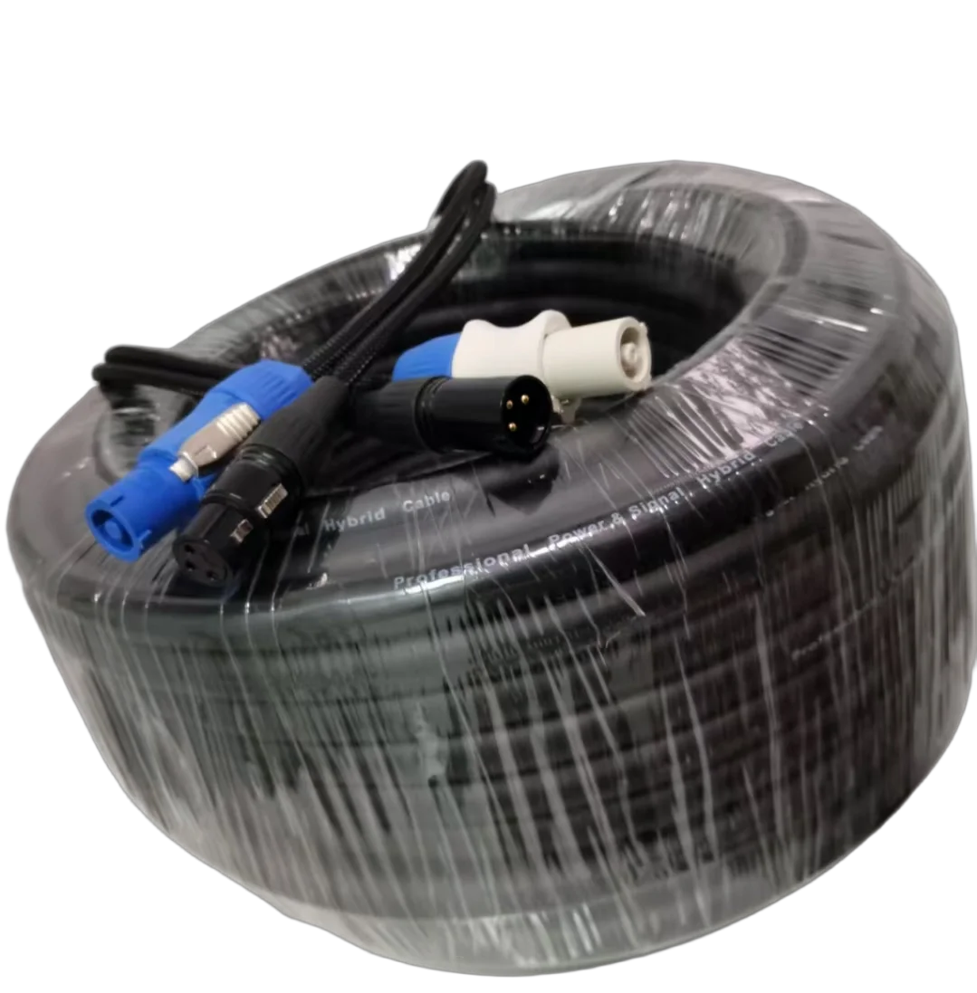 Powercon XLR Audio Combi Cable for Stage Lighting Power Con DMX Signal Combo Stage Wedding DJ Disco SHEHDS