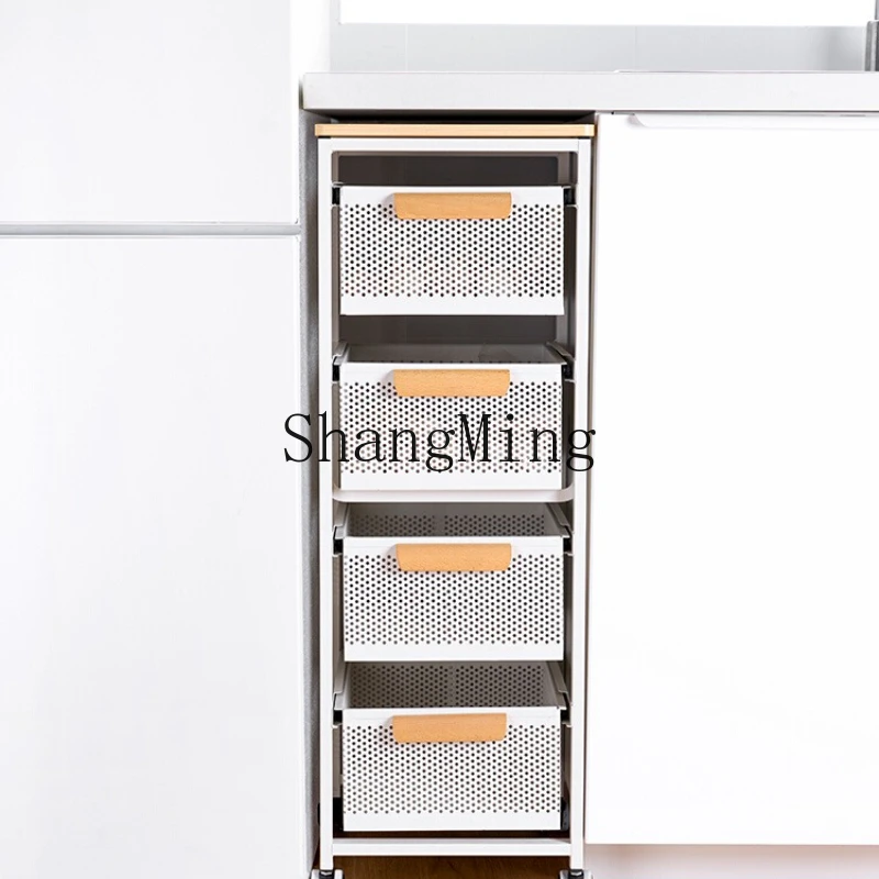 

SM cabinet under the vegetable basket rack storage basket cabinet drawer floor trolley