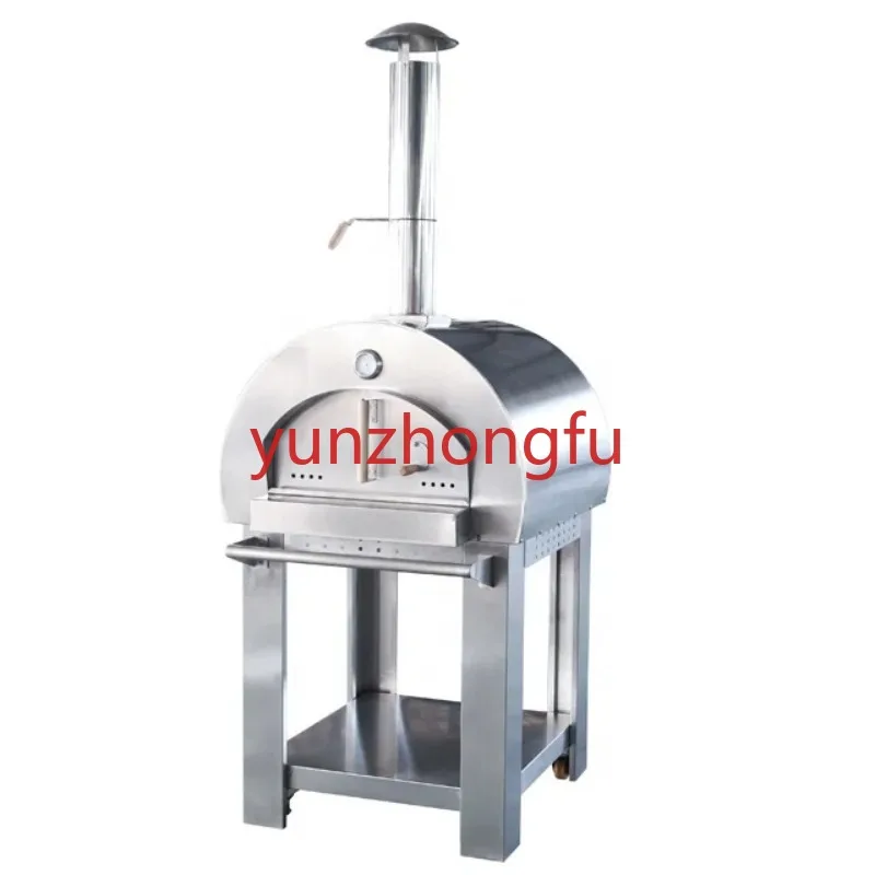 

Outdoor Multi-Fuel Gas Charcoal Pellet Wood Fired Pizza Oven With Pizza Stone