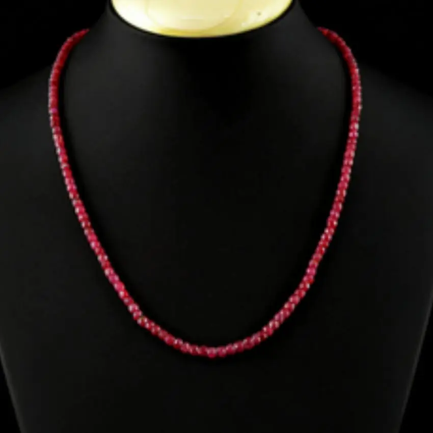 2x4mm Natural Brazil Red Ruby Gemstone Beads Necklace 18 inches Party Ear stud Mother\'s Day Ms gift Classic Fashion Beautiful