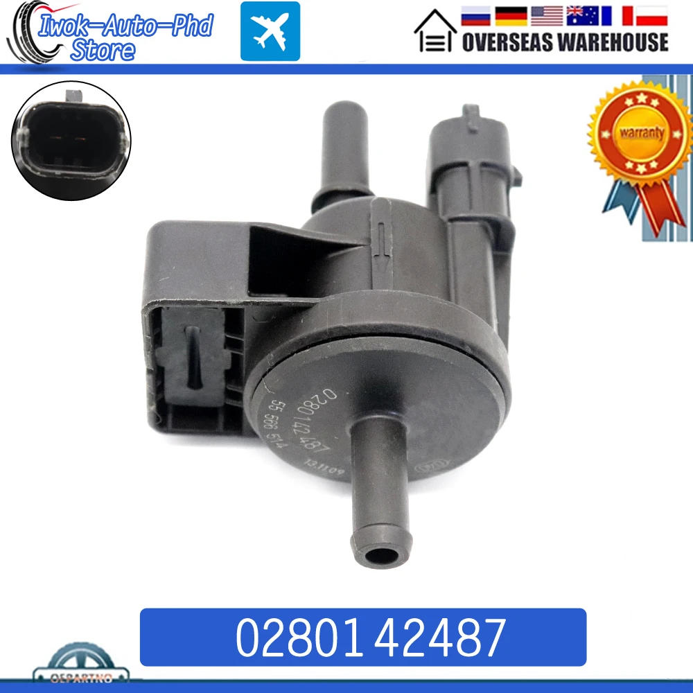 0280142487 Fuel Petrol Evaporation Control Purge Solenoid Valve For Vauxhall Adam Astra Corsa Corsavan Chevrolet Opel Corsa