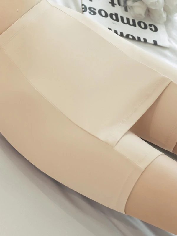 

Женские шорты-трусы из ледяного шелка больших размеров, двухслойные, непрозрачные, с плоской подошвой