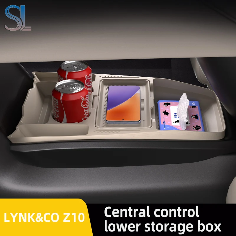 

For Lynk&CO Z10 2024 2025 2026 Storage Box Center Armrest Hidden Box Cup Holder Organizer Interior Accessories