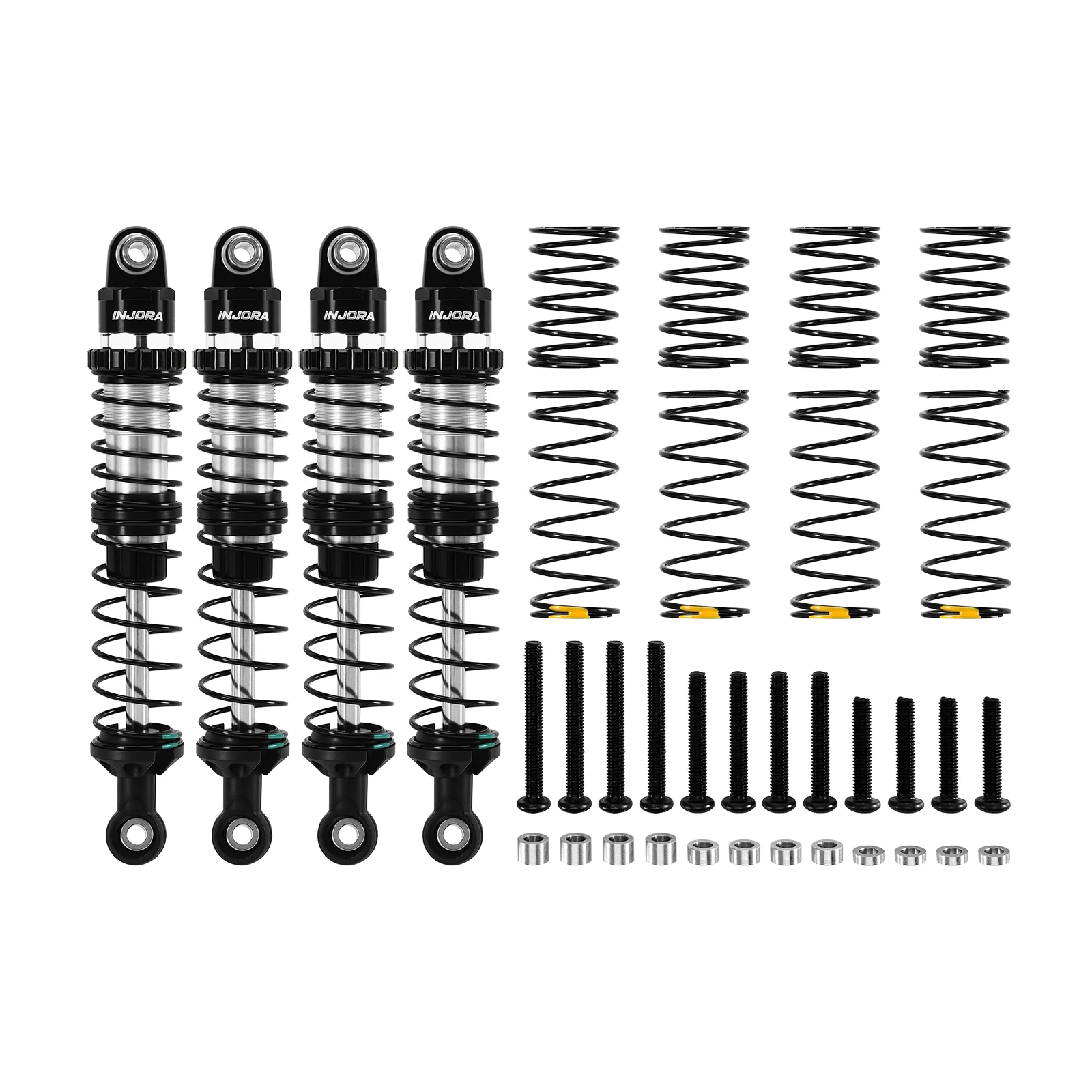 INJORA DRX Dual-Rate Spring Oil Shocks voor 1/10 RC Crawlers, 80 mm / 90 mm / 100 mm / 110 mm / 120 mm