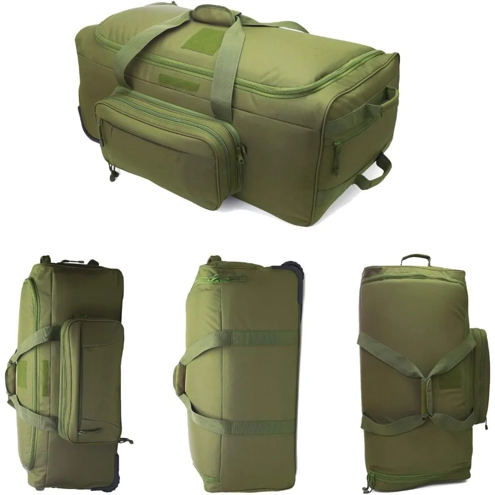 حقيبة كبيرة من القماش الخشن التكتيكي شديدة التحمل لنشر العجلات العسكرية والتخييم والمشي لمسافات طويلة - معدات خارجية خضراء #2