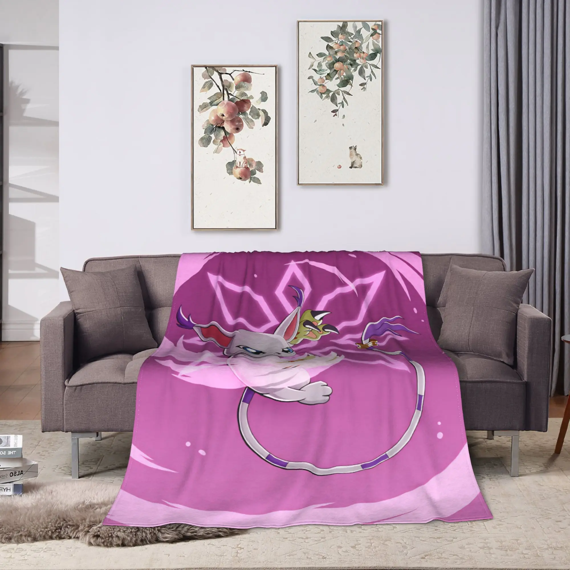 Digimons Flannel Blankets Spring  Soft Throw Blanket for Boy Girl Couch Chair Funny Bedspread Sofa Bed Cover