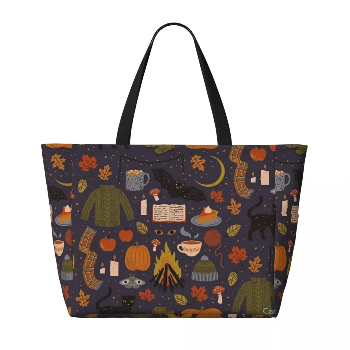 Autumn Nights Beach Travel Bag, Tote Bag Fashionable Shopping Sports Shoulder Bag Multi-Style Pattern