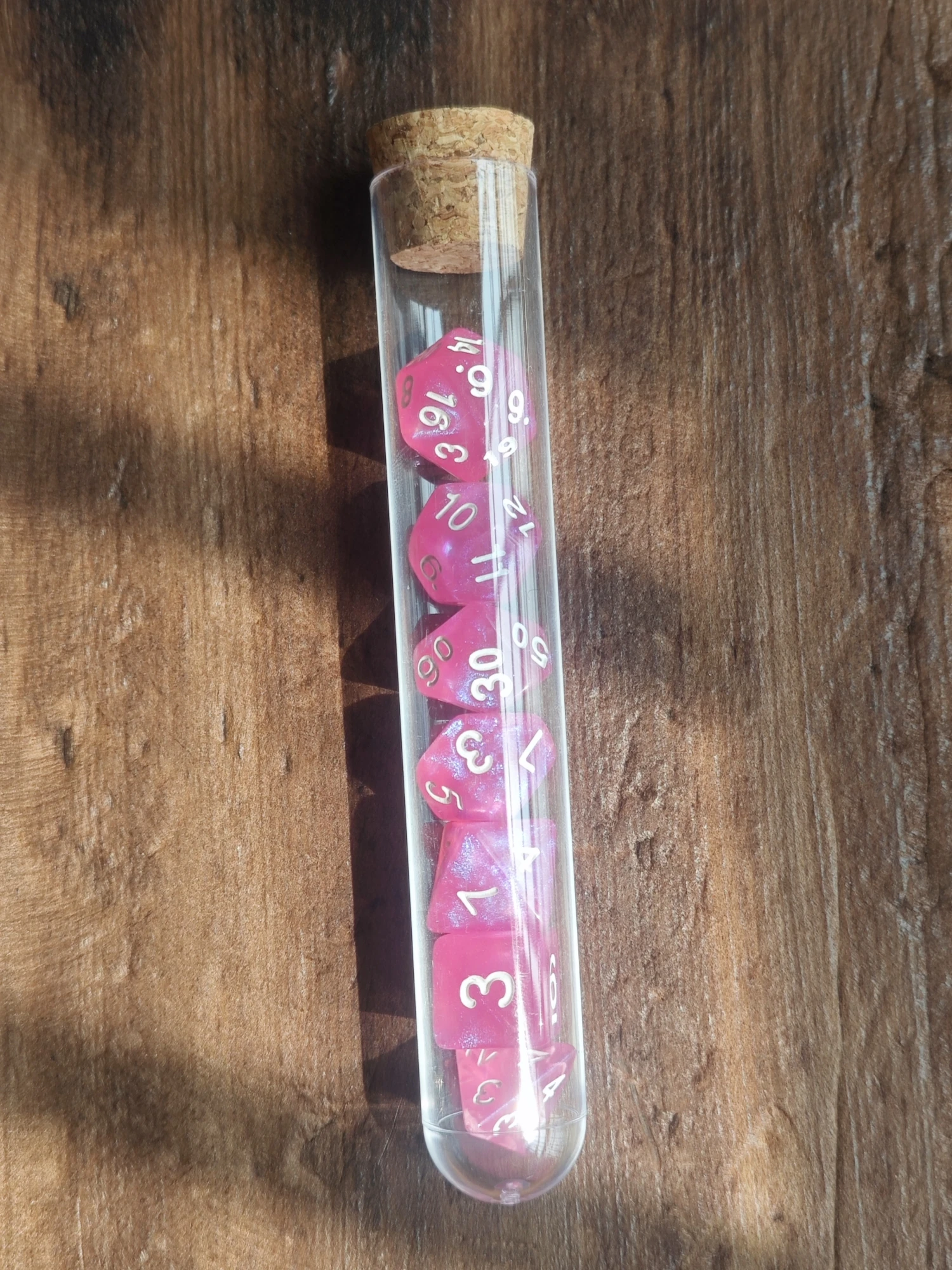 7 قطعة/المجموعة الوردي التدرج اللون مجموعة نرد D & D COC RPG الخيال جرعة زجاجة الزنزانات والتنينات DnD لعبة سطح المكتب